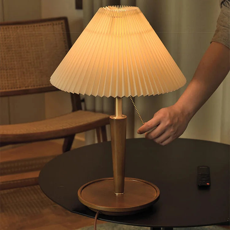 Avtoit | GlowTimber - Classic Wooden Plissé Lamp