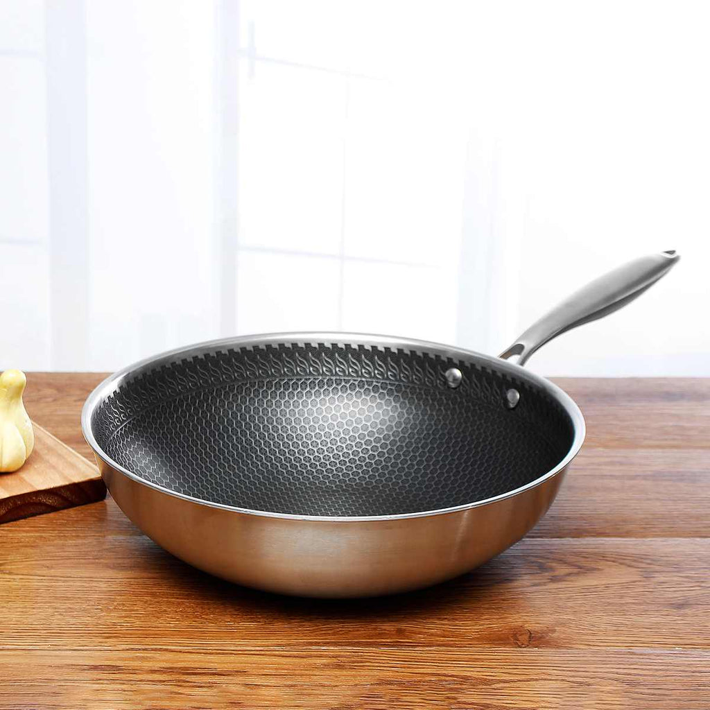 Avtoit | KitchenPro Non-Stick Stainless Steel Frying Pan – Scratch-Resistant & Energy-Efficient