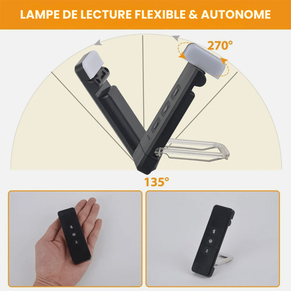 Avtoit | Battery Reading Lamp with Clip - 3 Modes and 80h Battery Life