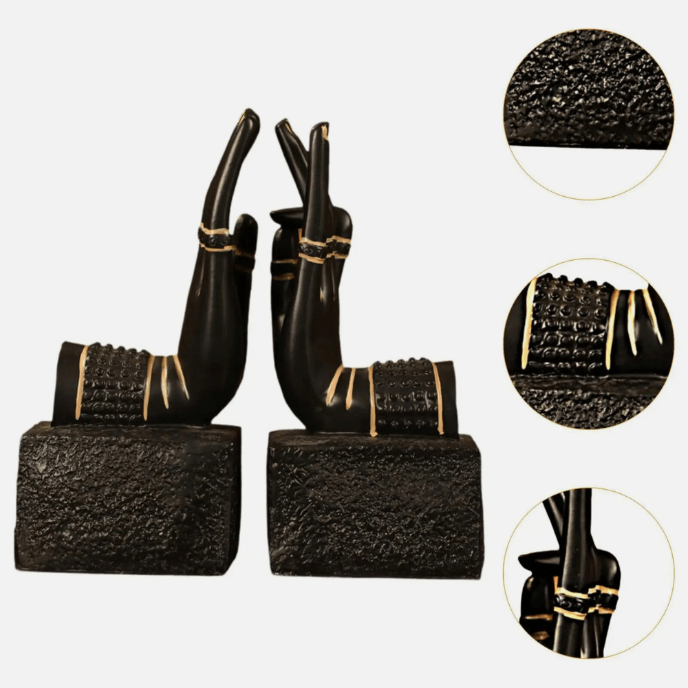 Avtoit | Bookend Design made of resin | Black hands
