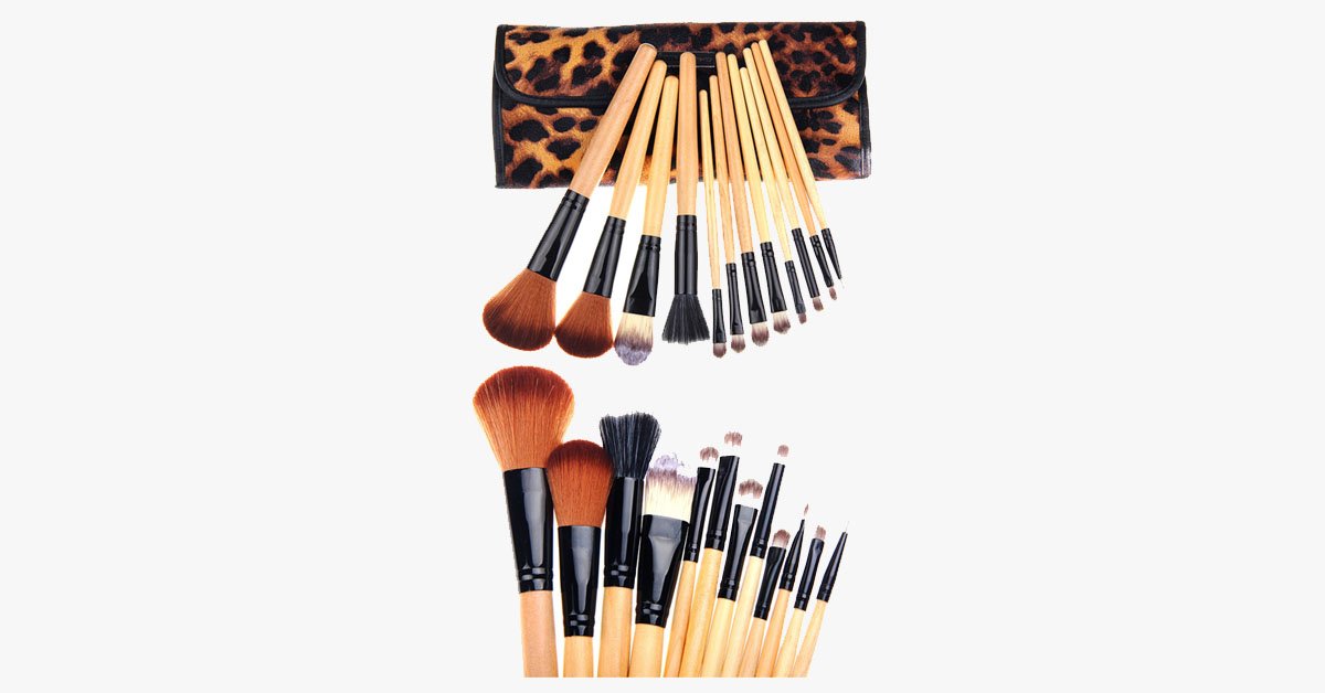 Avtoit | 12-piece leopard skin brush set
