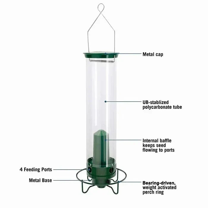 Avtoit | Squirrel Proof Bird Feeder | Heavy-Duty Metal, Multi-Feeding Ports & Ideal for Backyard Birdwatching