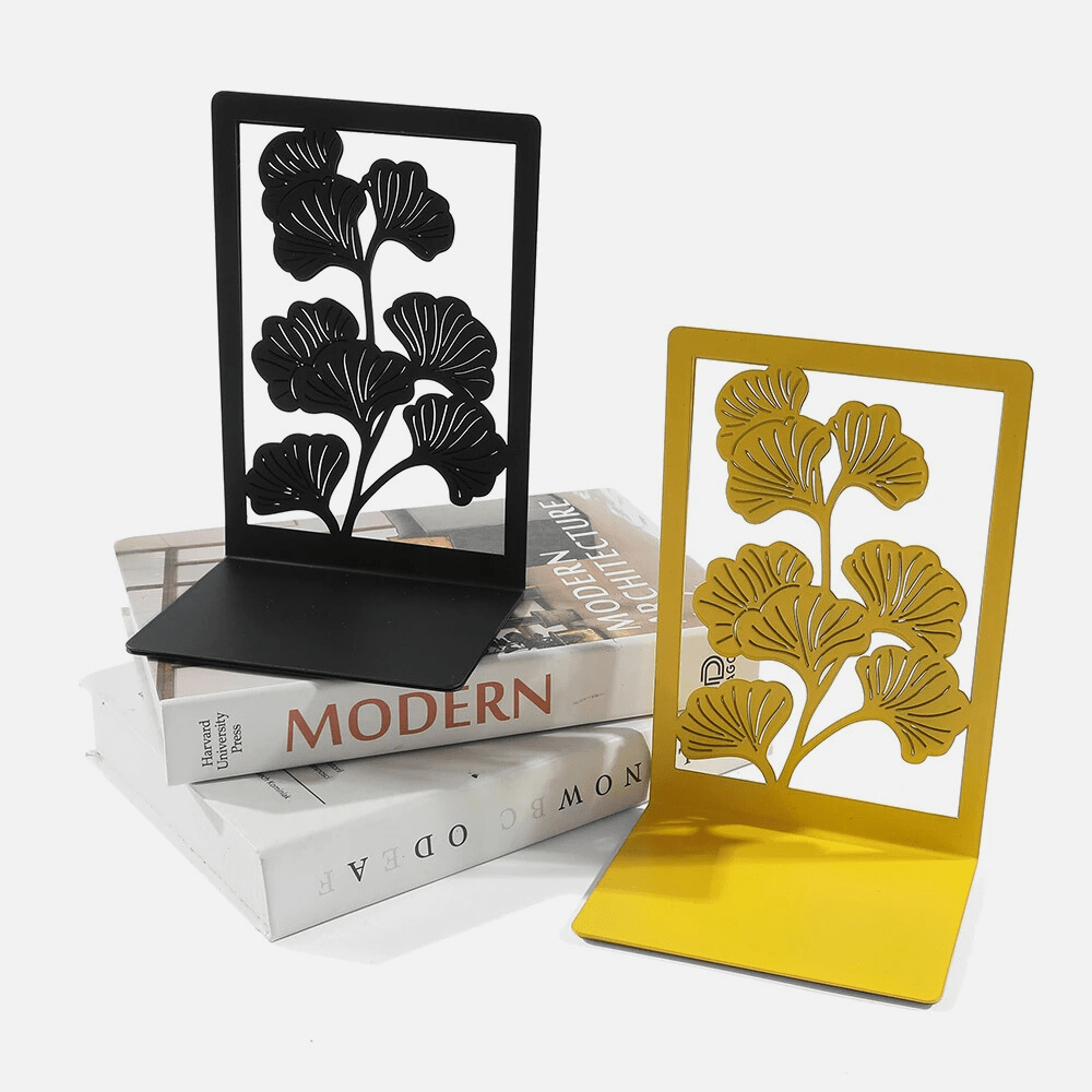 Avtoit | Bookend made of metal | Ginkgo leaves