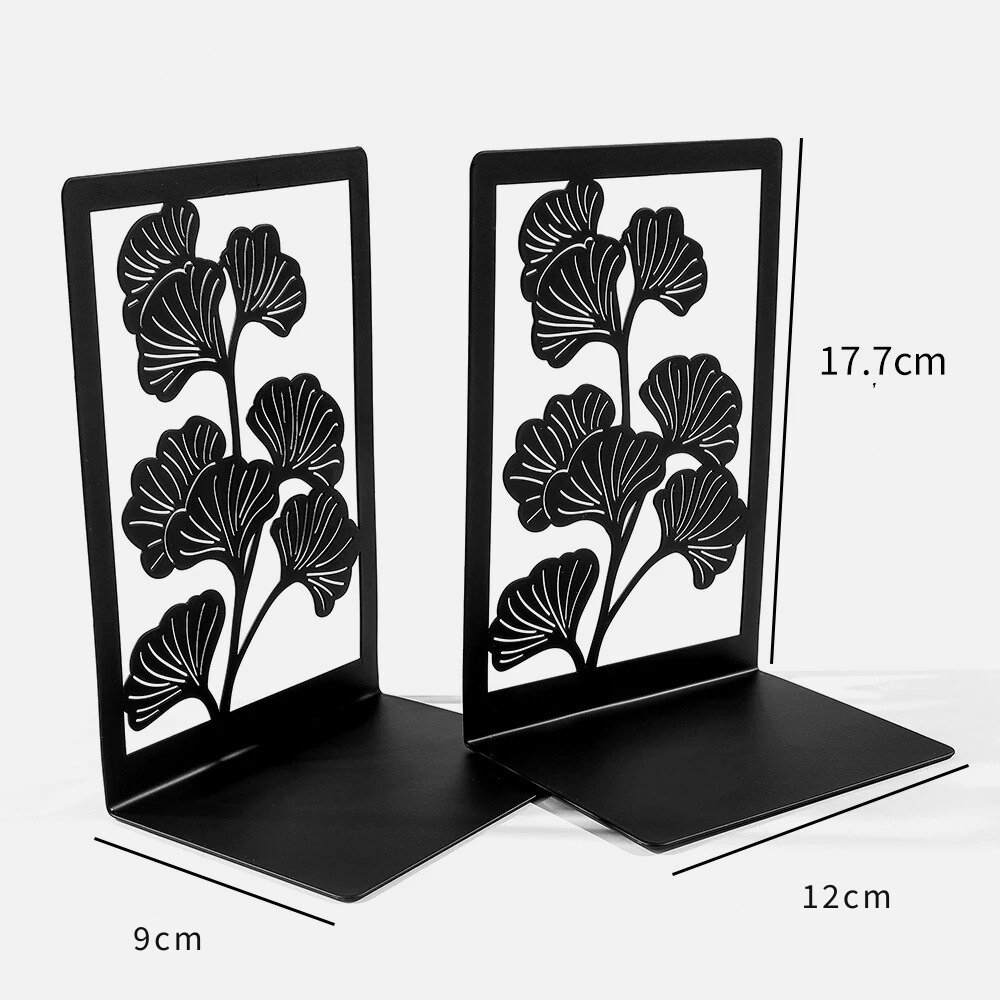 Avtoit | Bookend made of metal | Ginkgo leaves