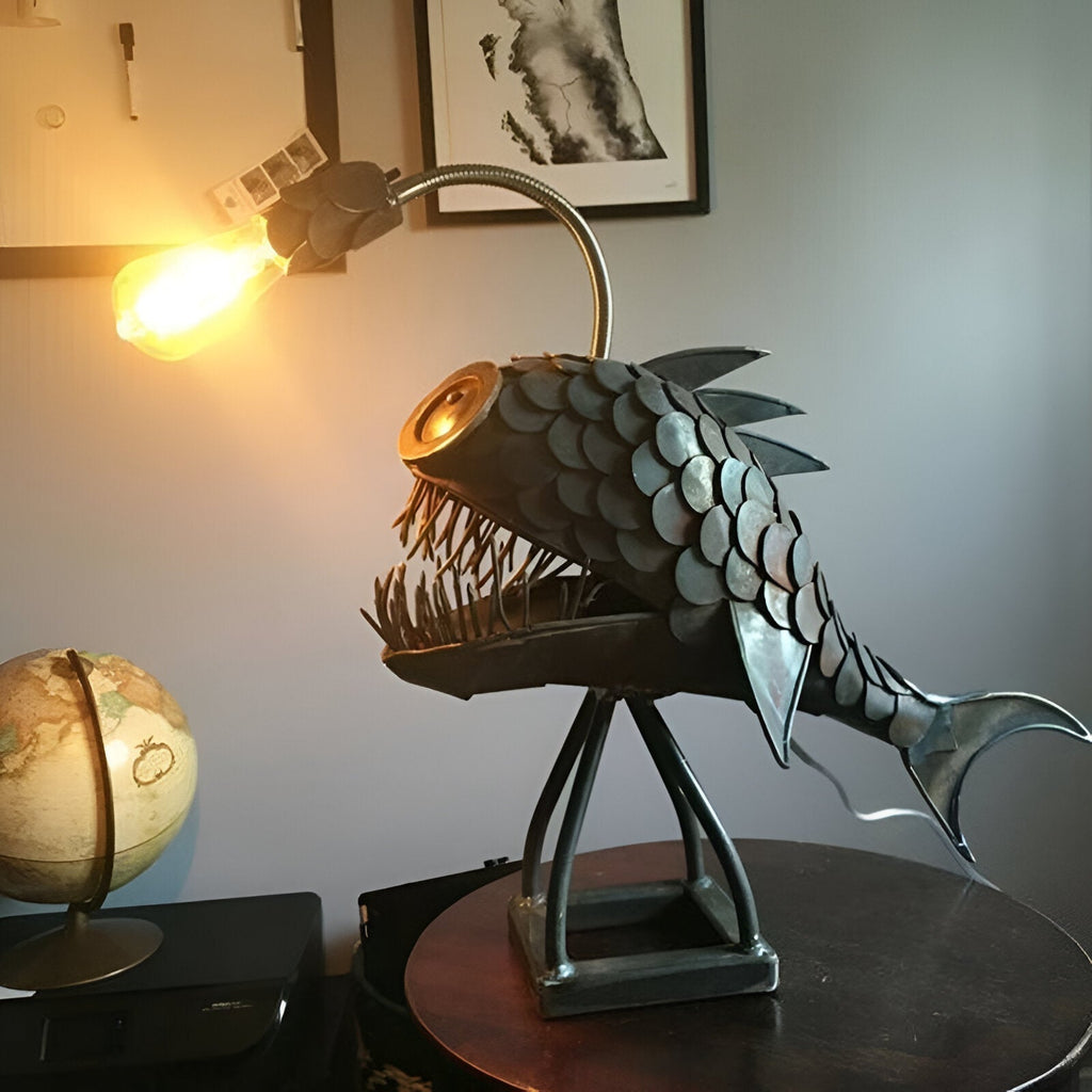 Avtoit | Steampunk Angler Fish Lamp – Cool & Unusual Floor Lamp for Your Home