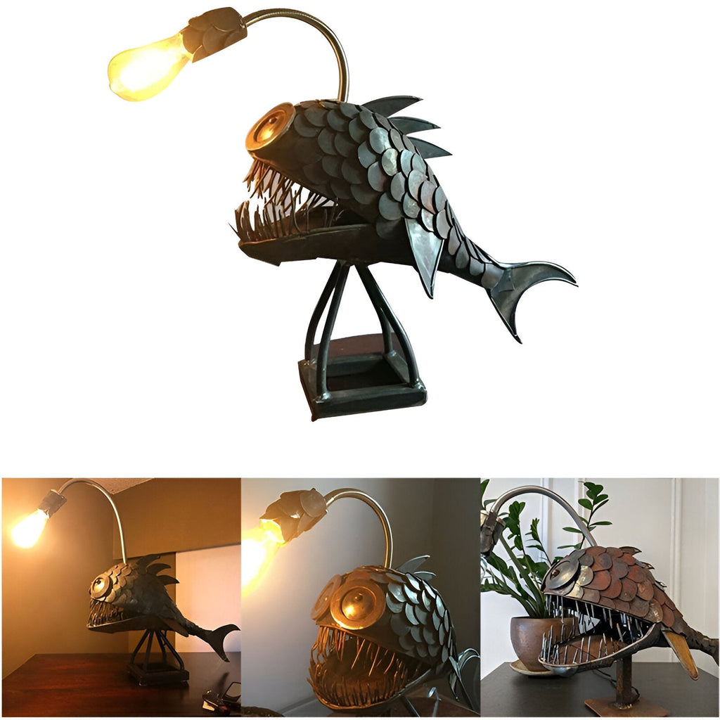 Avtoit | Steampunk Angler Fish Lamp – Cool & Unusual Floor Lamp for Your Home