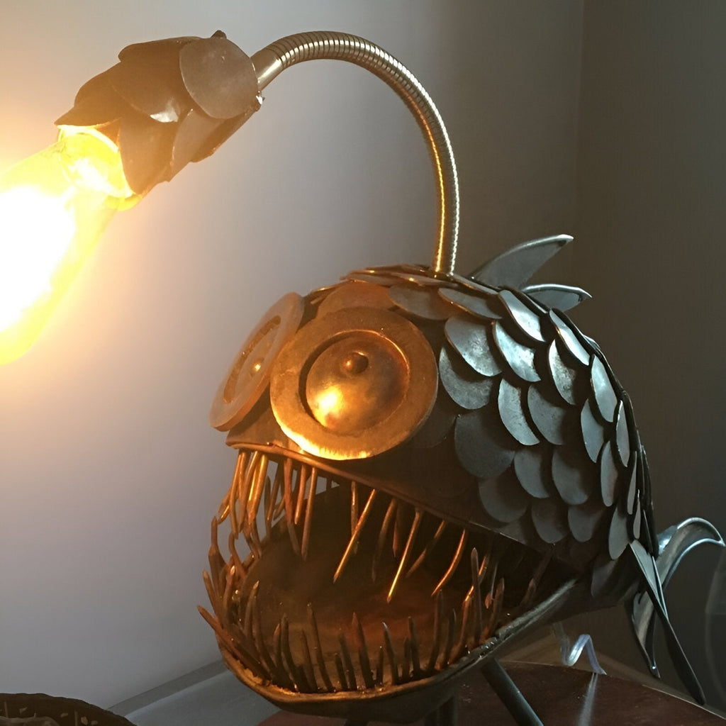 Avtoit | Steampunk Angler Fish Lamp – Cool & Unusual Floor Lamp for Your Home