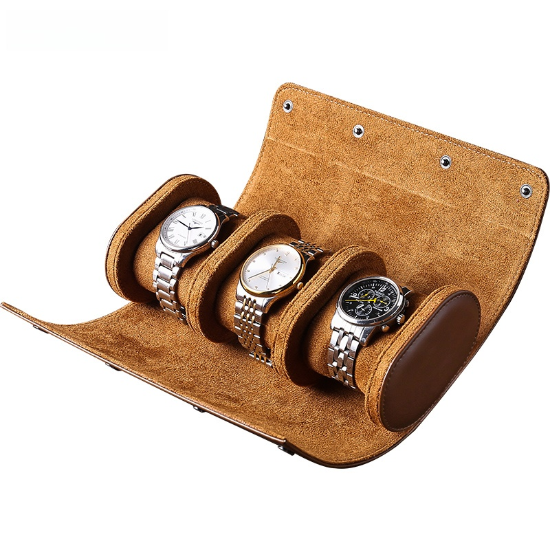 Avtoit | Vintage Leather 3-Slot Men's Watch Box for Travel