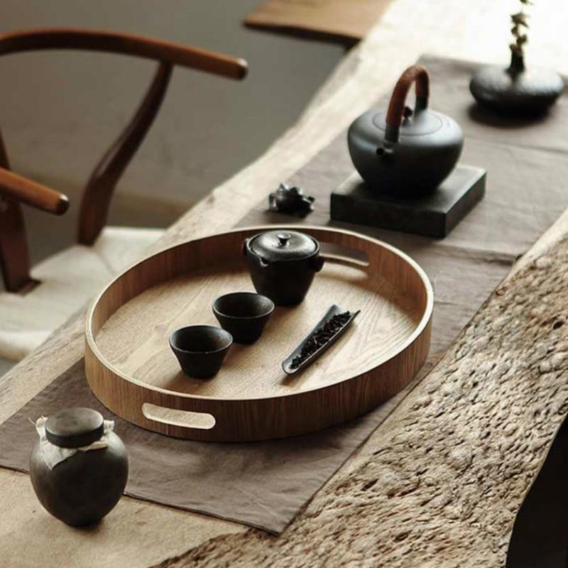 Avtoit | Slim, round serving trays made of wood