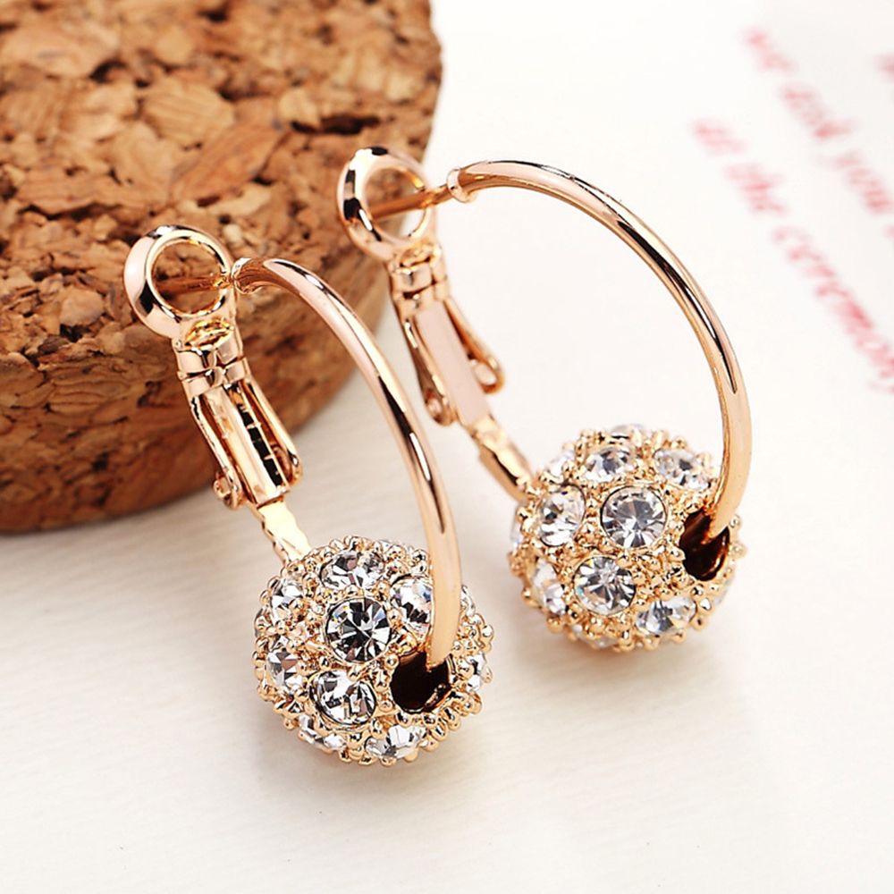 Avtoit | Fashion Austrian Crystal Ball Gold/Silver Earrings