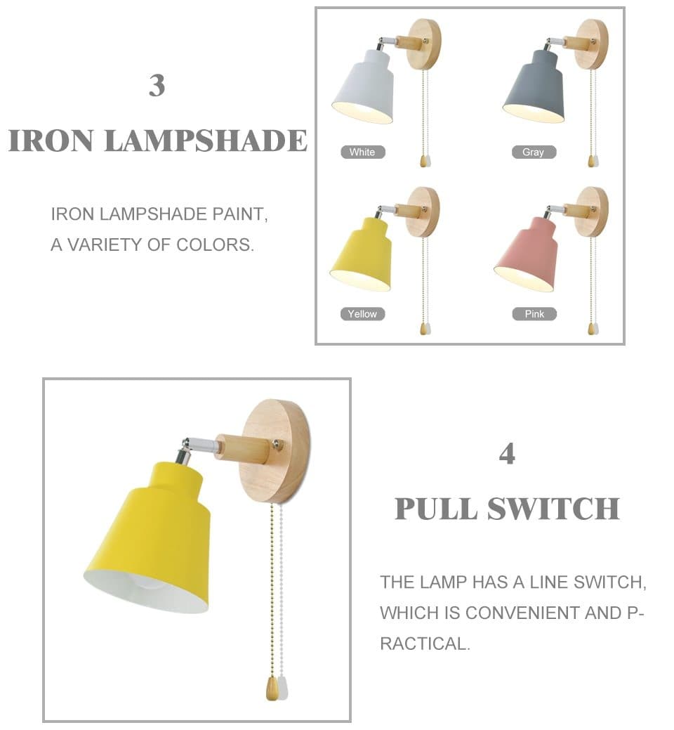 Avtoit | Rotatable Collin Wall Light with Pull Chain Switch