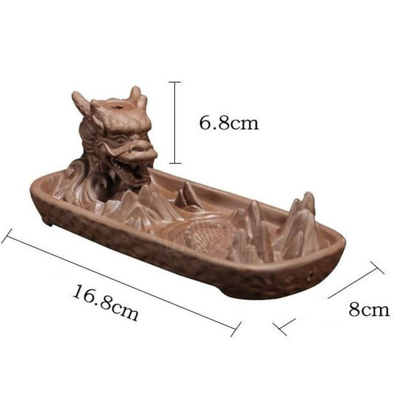 Avtoit | Ceramic Dragon Censer  Smoke Backflow Incense Burner
