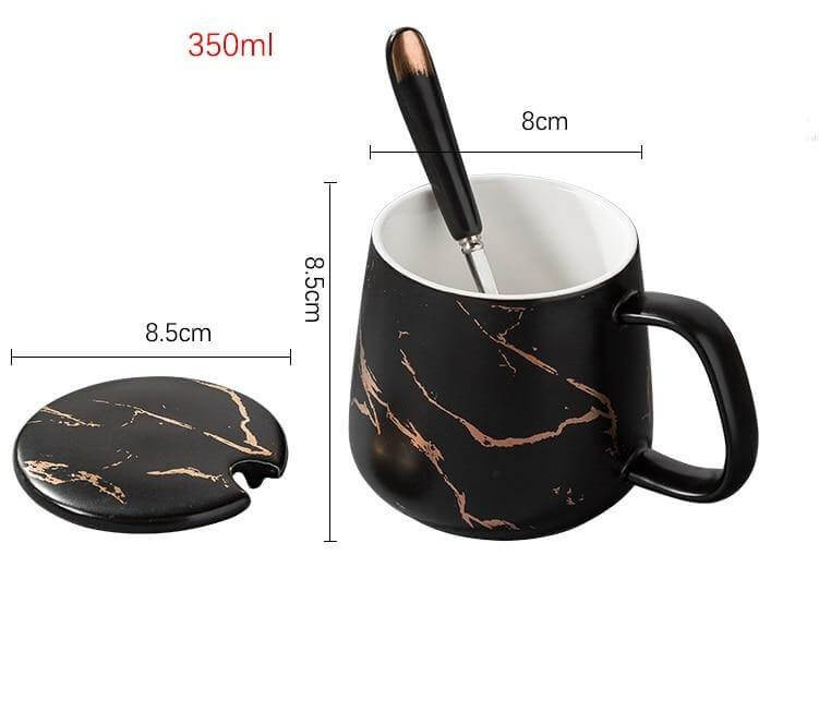 Avtoit | Elegant Marble Ceramic Coffee Mug Gift Set