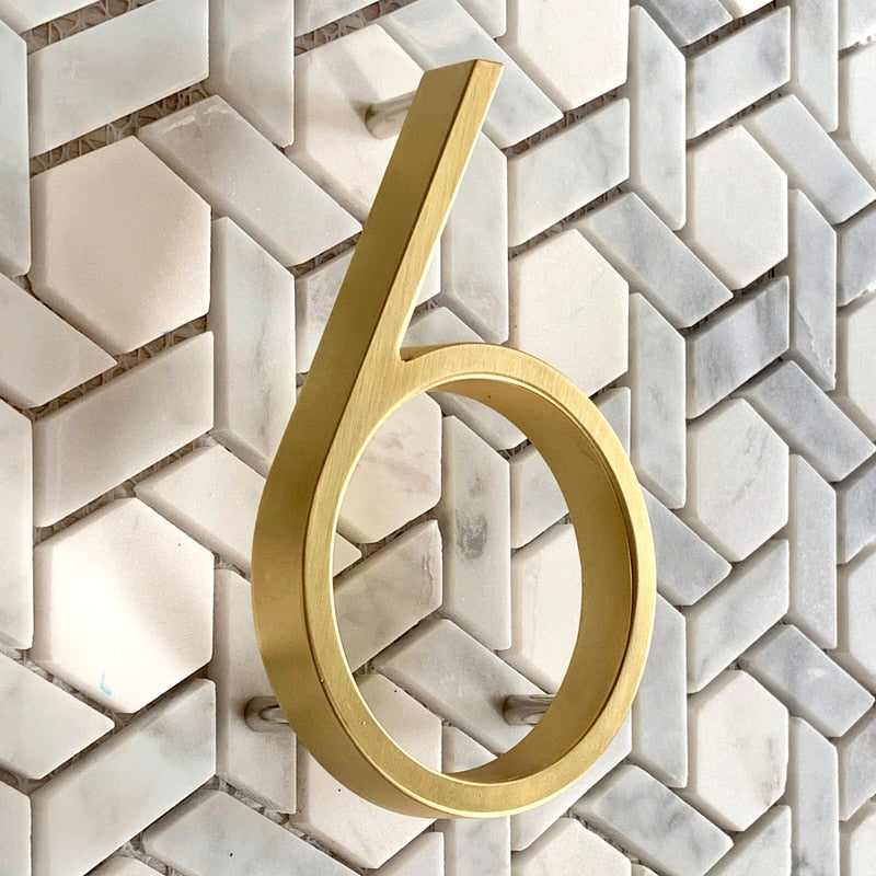 Avtoit | Gold Modern House Numbers