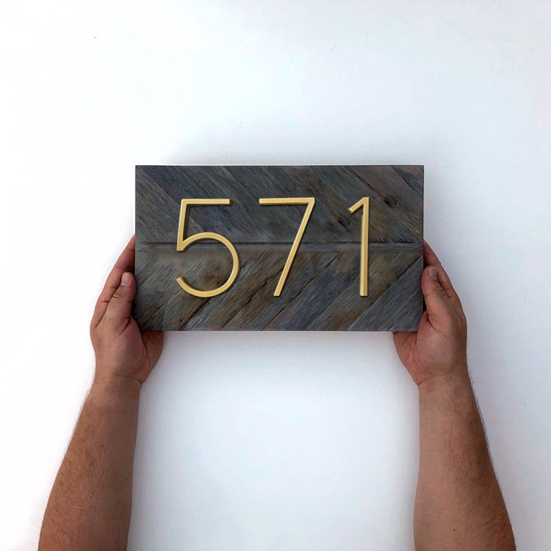 Avtoit | Gold Modern House Numbers