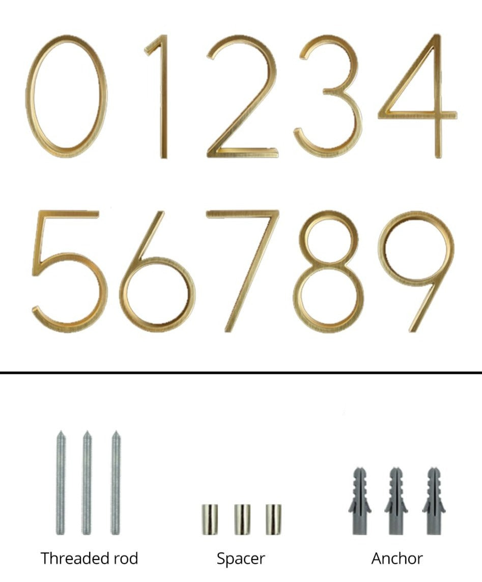 Avtoit | Gold Modern House Numbers