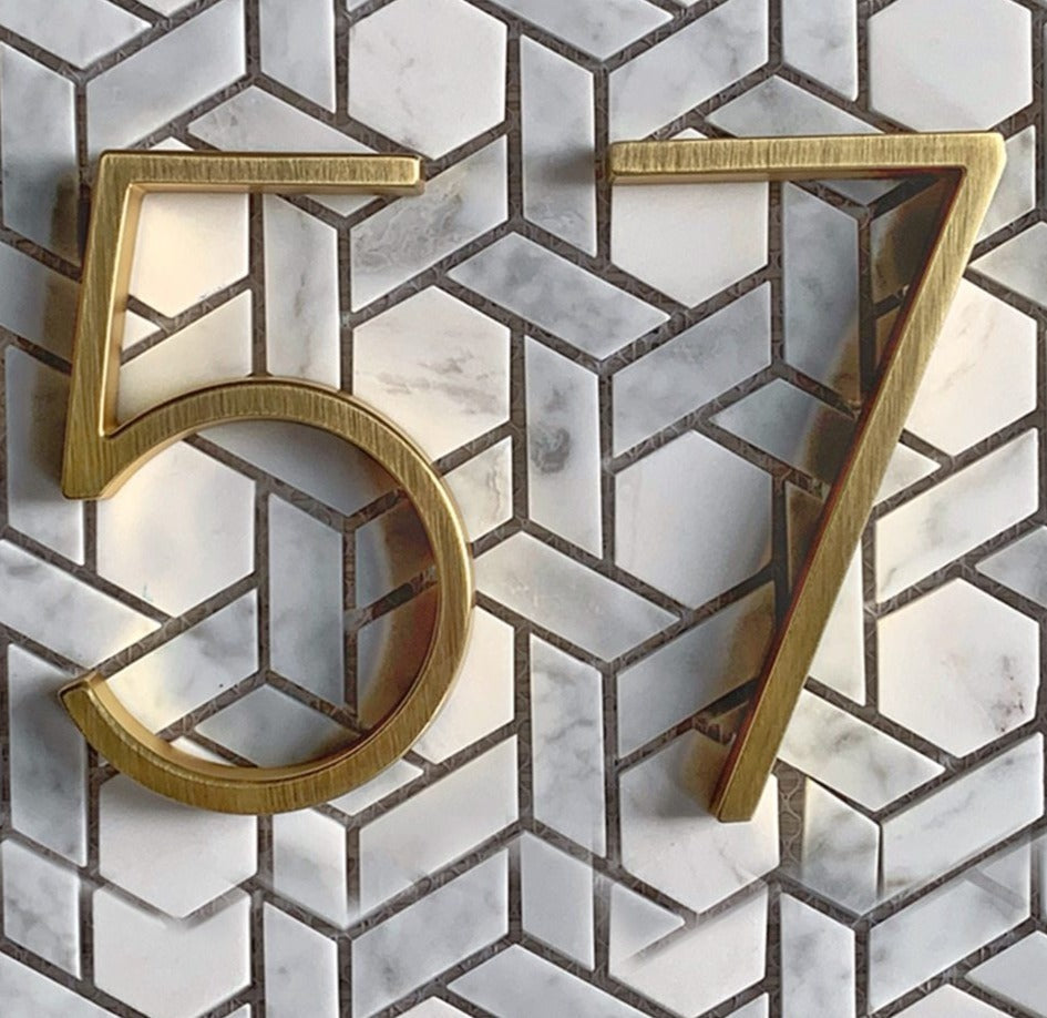 Avtoit | Gold Modern House Numbers
