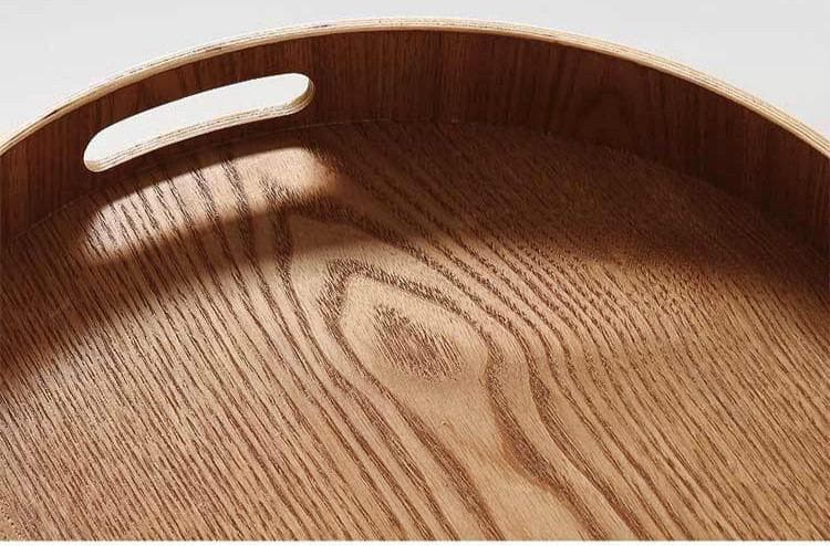 Avtoit | Slim, round serving trays made of wood