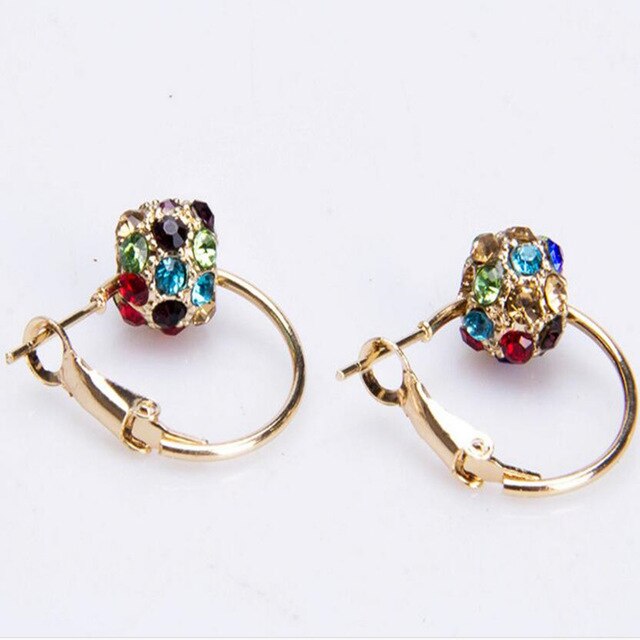 Avtoit | Fashion Austrian Crystal Ball Gold/Silver Earrings