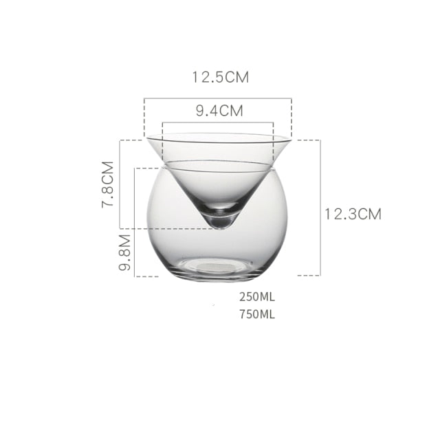Avtoit | Crystal Iced Cone Cocktail Glass