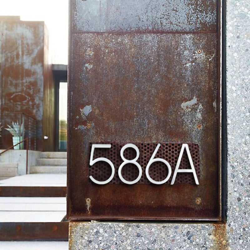 Avtoit | Silver modern house numbers