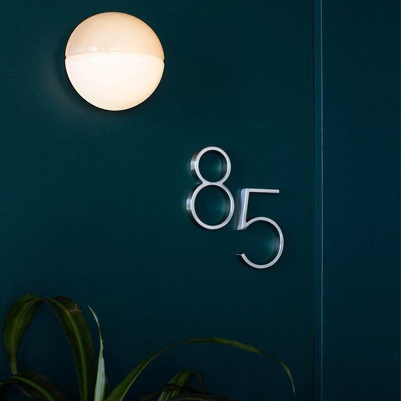 Avtoit | Silver modern house numbers