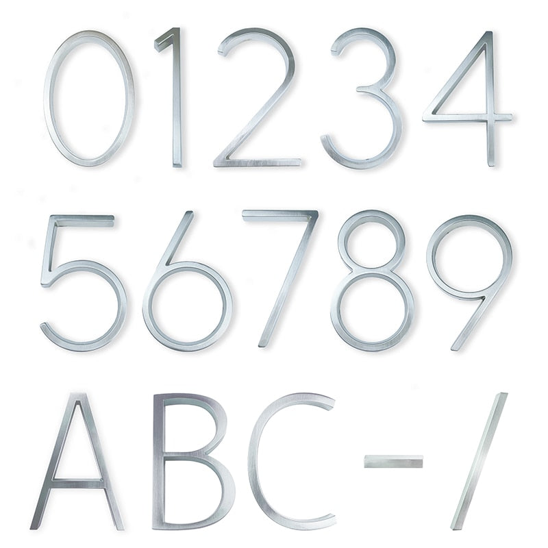 Avtoit | Silver modern house numbers