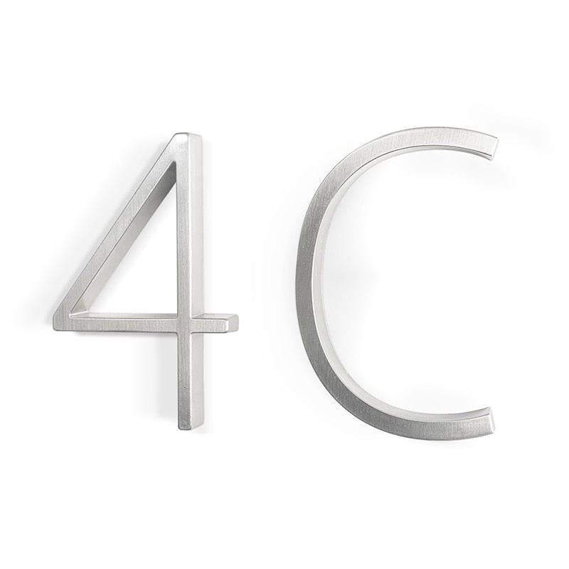Avtoit | Silver modern house numbers