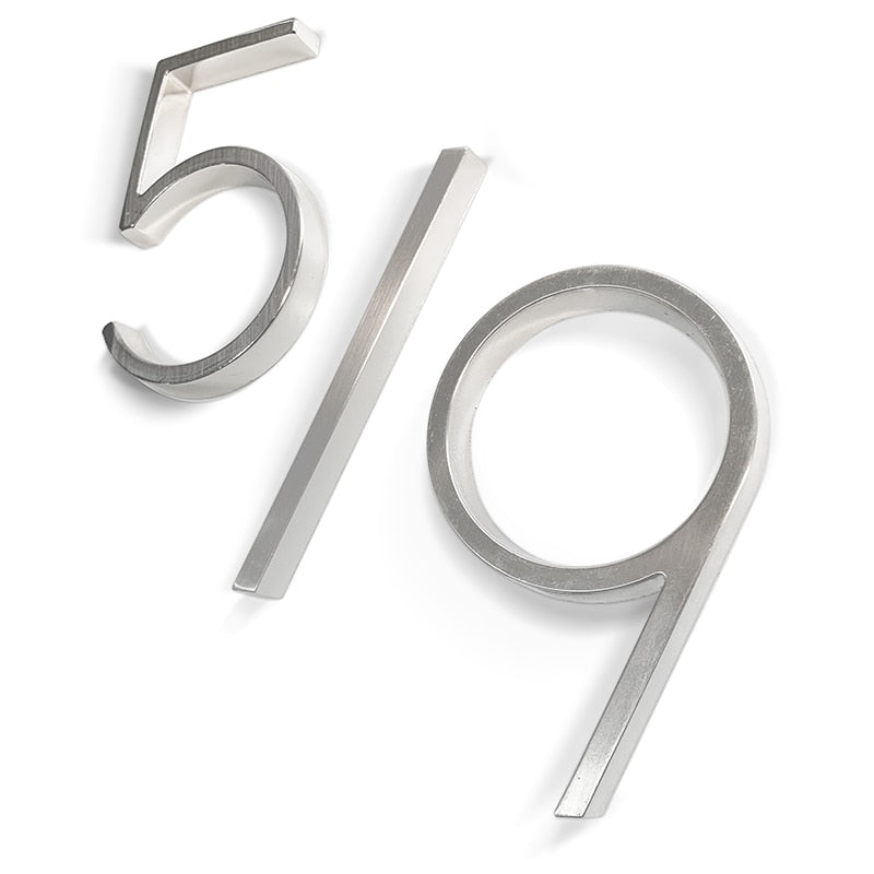 Avtoit | Silver modern house numbers