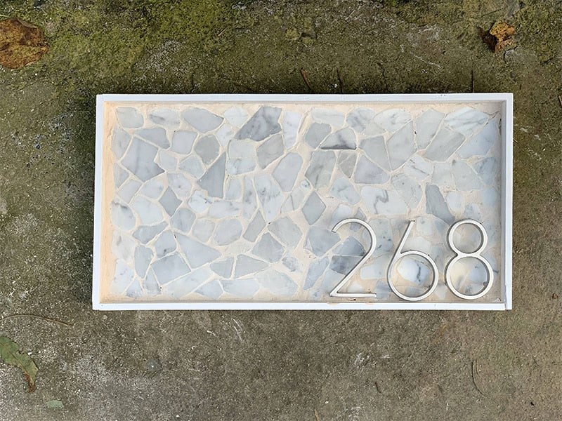 Avtoit | Silver modern house numbers