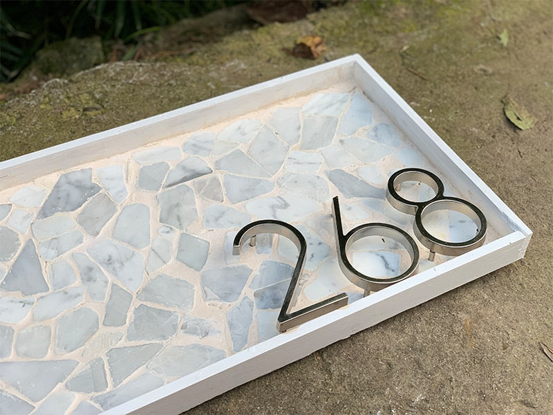 Avtoit | Silver modern house numbers