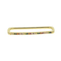 Avtoit | 1 piece ear white rainbow cz rectangle cuff earring