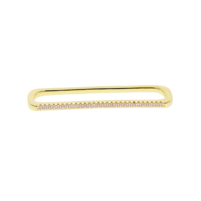 Avtoit | 1 piece ear white rainbow cz rectangle cuff earring