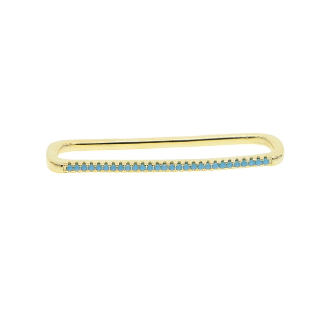 Avtoit | 1 piece ear white rainbow cz rectangle cuff earring