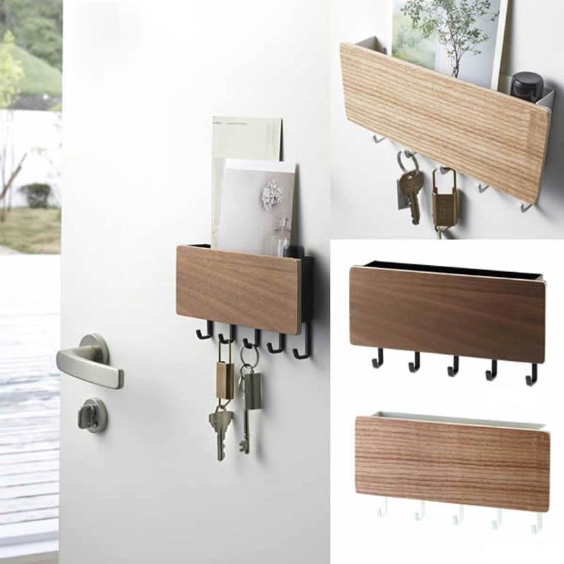 Avtoit | KeyOrganize Wood Key Holder Wall Shelf | Multifunctional & Stylish | Wall Decor & Storage