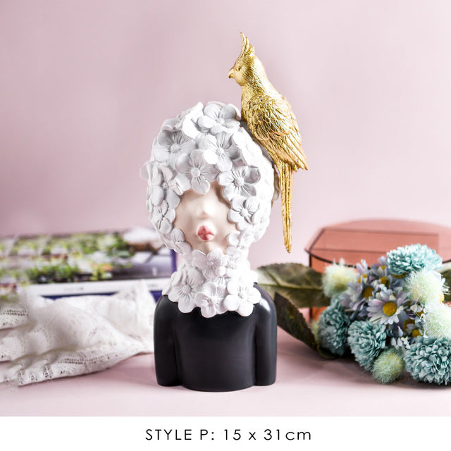 Avtoit | Nordic Bubble Bow-Knot Girl Sculpture Home Decor