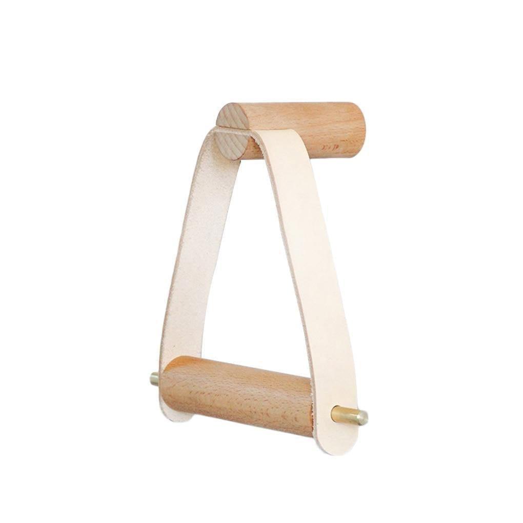 Avtoit | High-Quality Toilet Paper Holder | Oak & Faux Leather | Minimalist Bathroom Design
