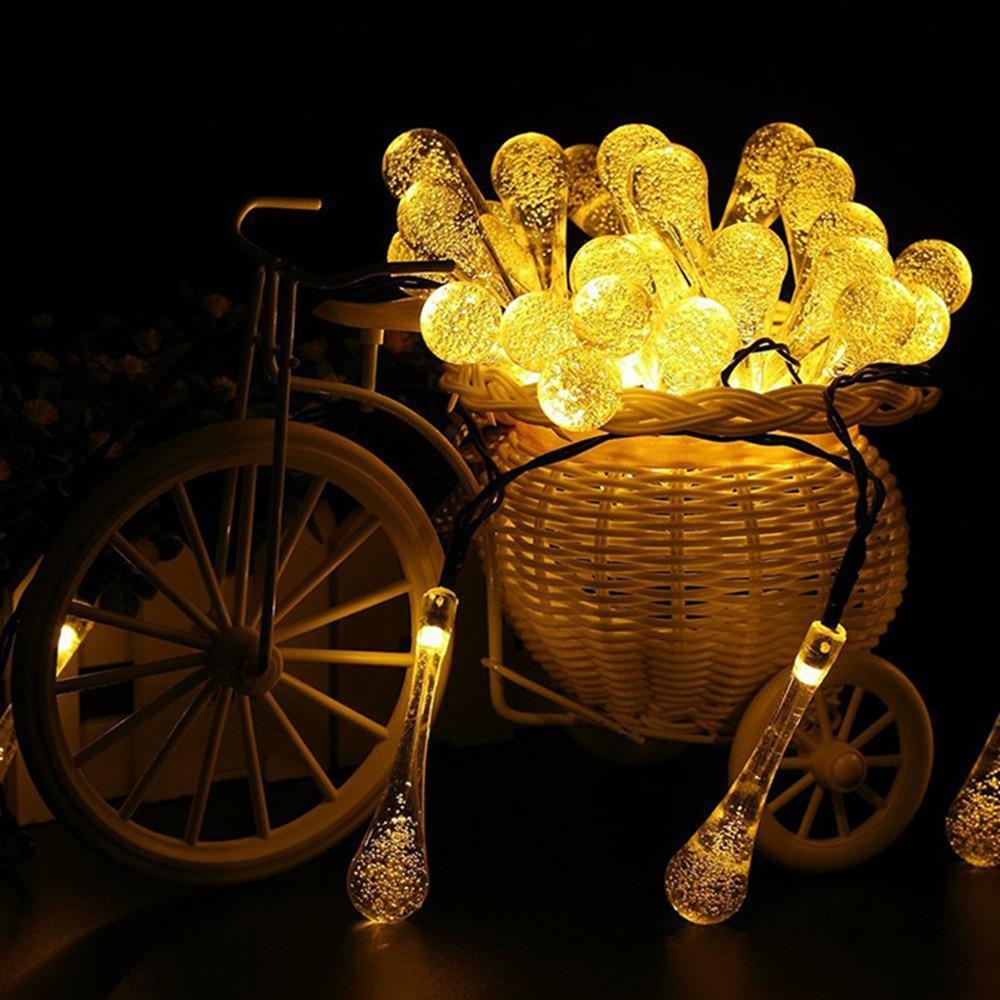 Avtoit | LumiDew Solar Drops String Lights | Solar-Powered LED String Lights for Garden & Terrace | Warm White, White & Multicolor