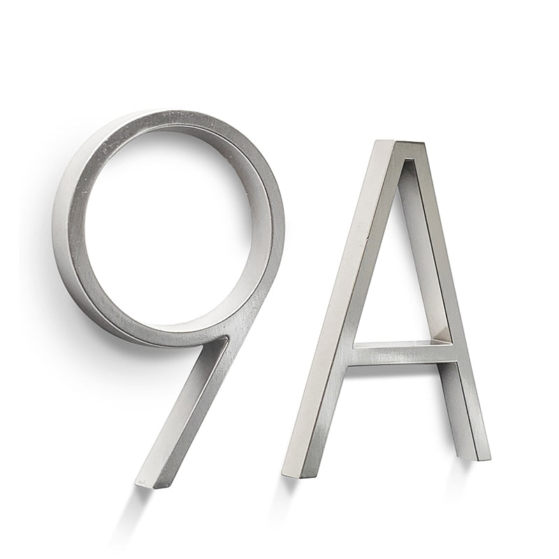 Avtoit | Silver modern house numbers