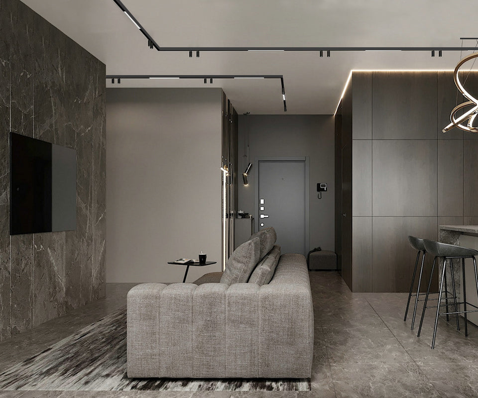 Avtoit | Wall-Mounted Black Continuous Magnetic Track System Light