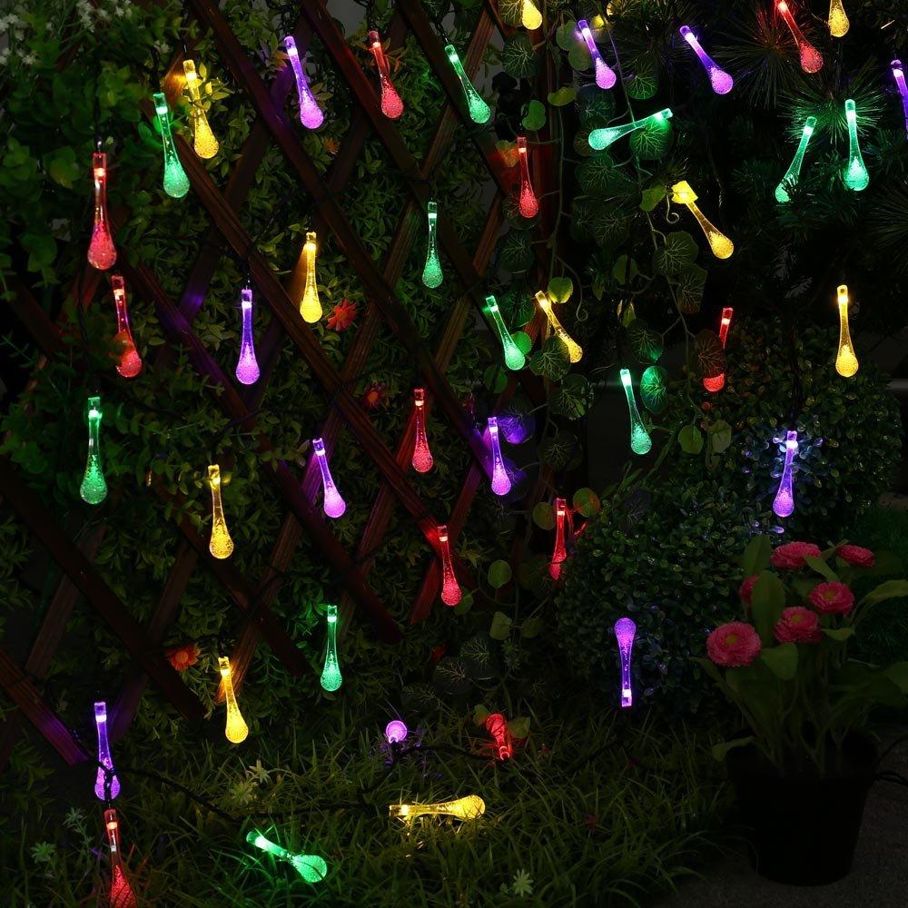Avtoit | LumiDew Solar Drops String Lights | Solar-Powered LED String Lights for Garden & Terrace | Warm White, White & Multicolor