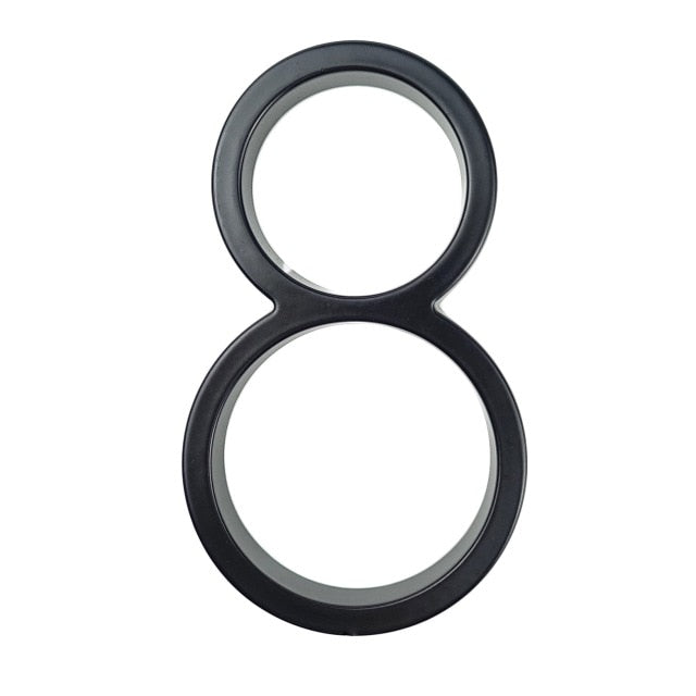 Avtoit | Royelux Modern House Numbers - Stainless Zinc Alloy, Black Finish, 5" High