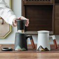 Avtoit | Mountain Art Ceramic Tea Mugs With Filter