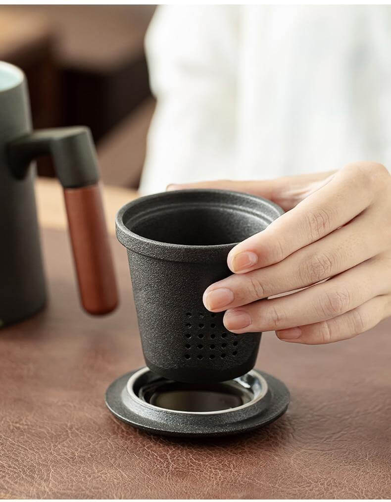 Avtoit | Mountain Art Ceramic Tea Mugs With Filter