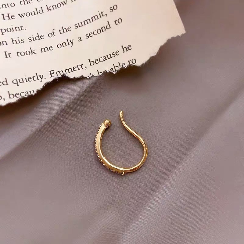 Avtoit | Minimalist Simulated Round Small Pearl Ear Cuff Earrings For Women