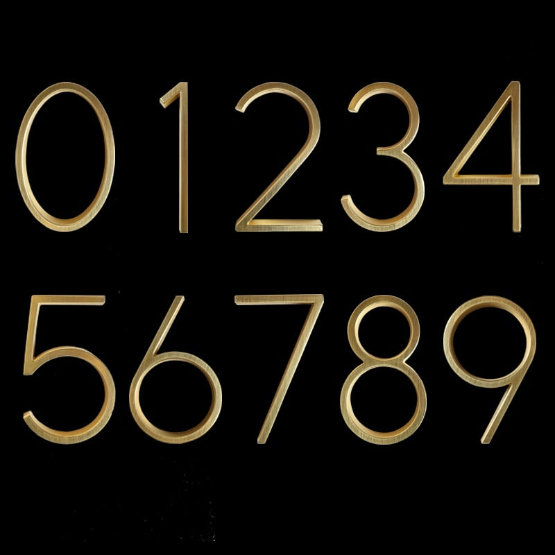 Avtoit | Gold Modern House Numbers