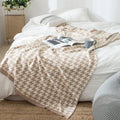 Avtoit | PlaidLuxe Houndstooth Throw Blanket | Checked Design | Soft & Cozy | Various Sizes