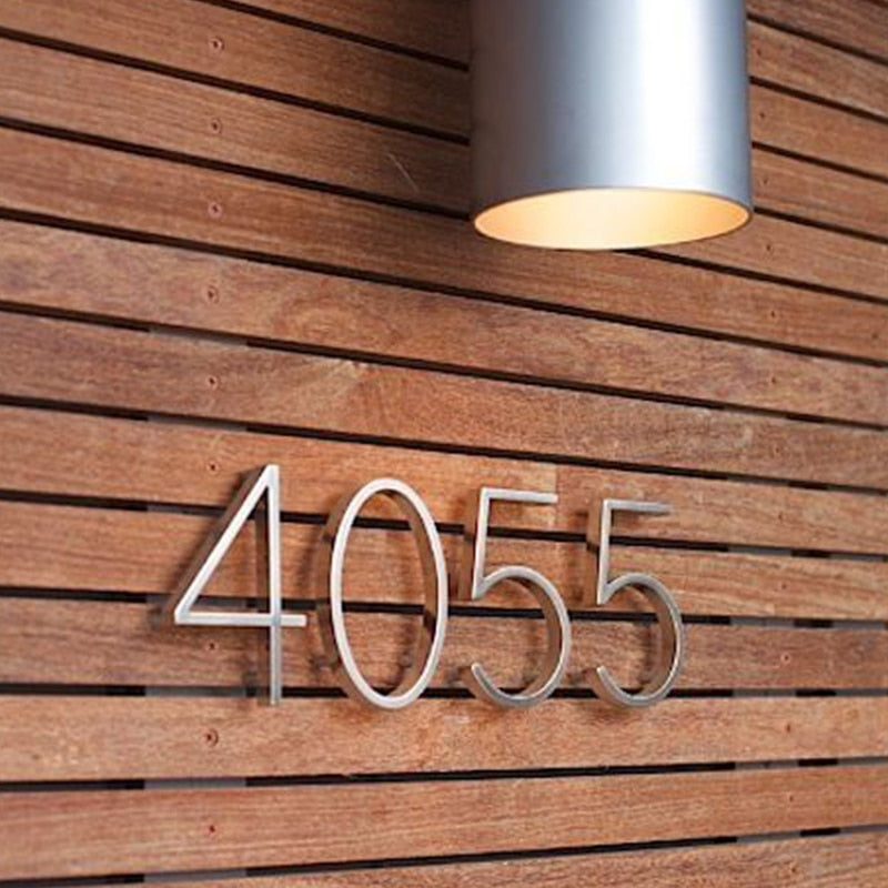 Avtoit | Silver modern house numbers