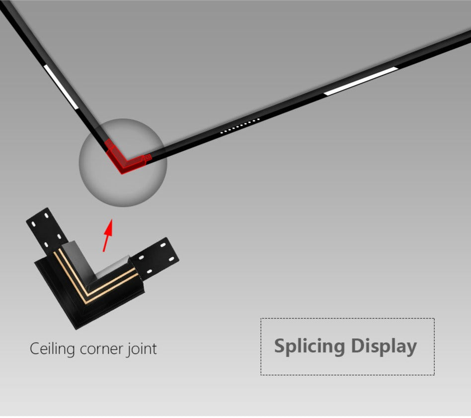 Avtoit | Wall-Mounted Black Continuous Magnetic Track System Light