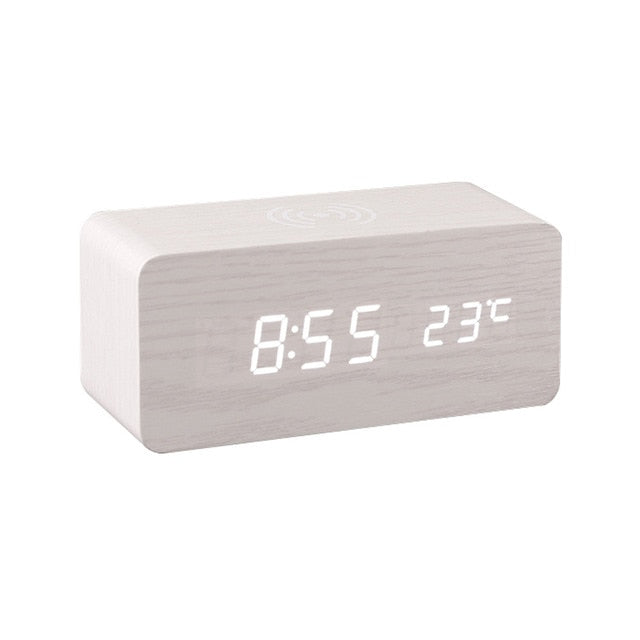 Avtoit | Modern Wood Wireless Charging Clock